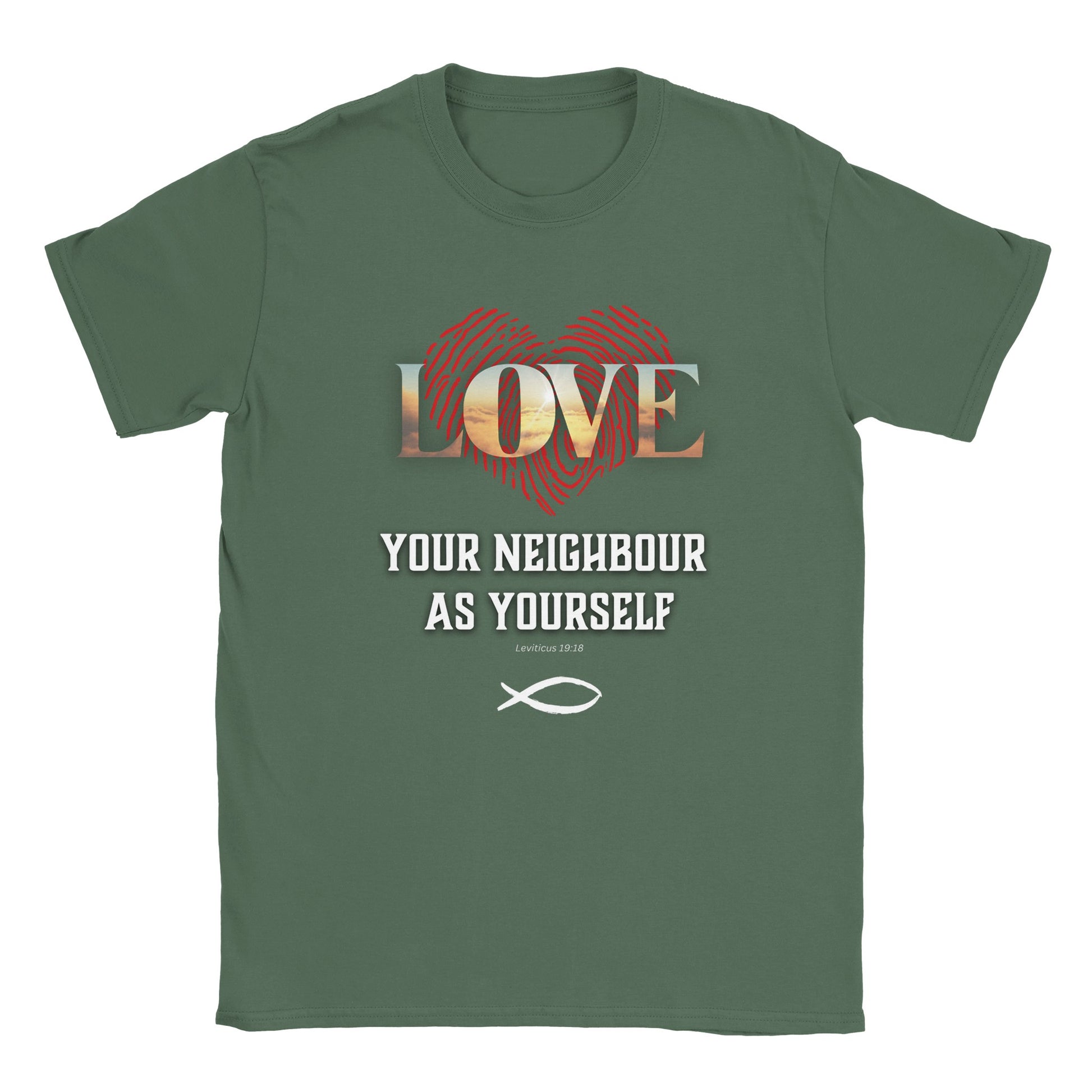 Love Your Neighbour, Leviticus 19:18 T-Shirt - Graceful Smiles