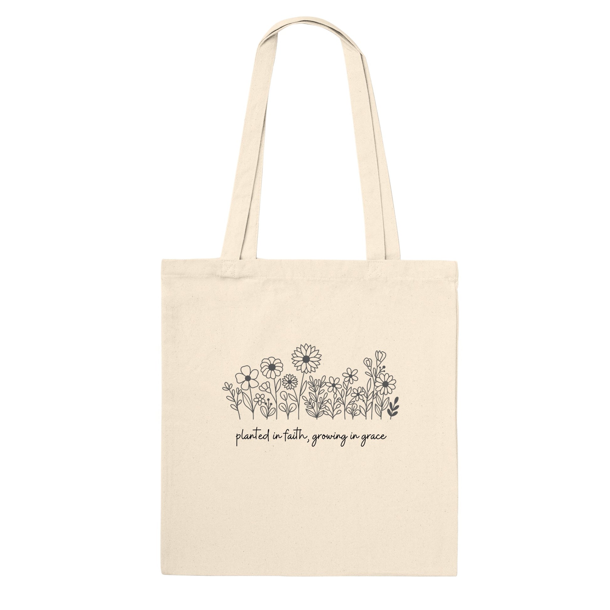 Planted in Faith Tote Bag - Graceful Smiles