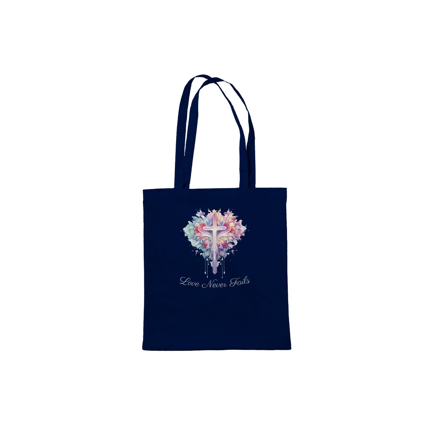 Love Never Fails Tote Bag