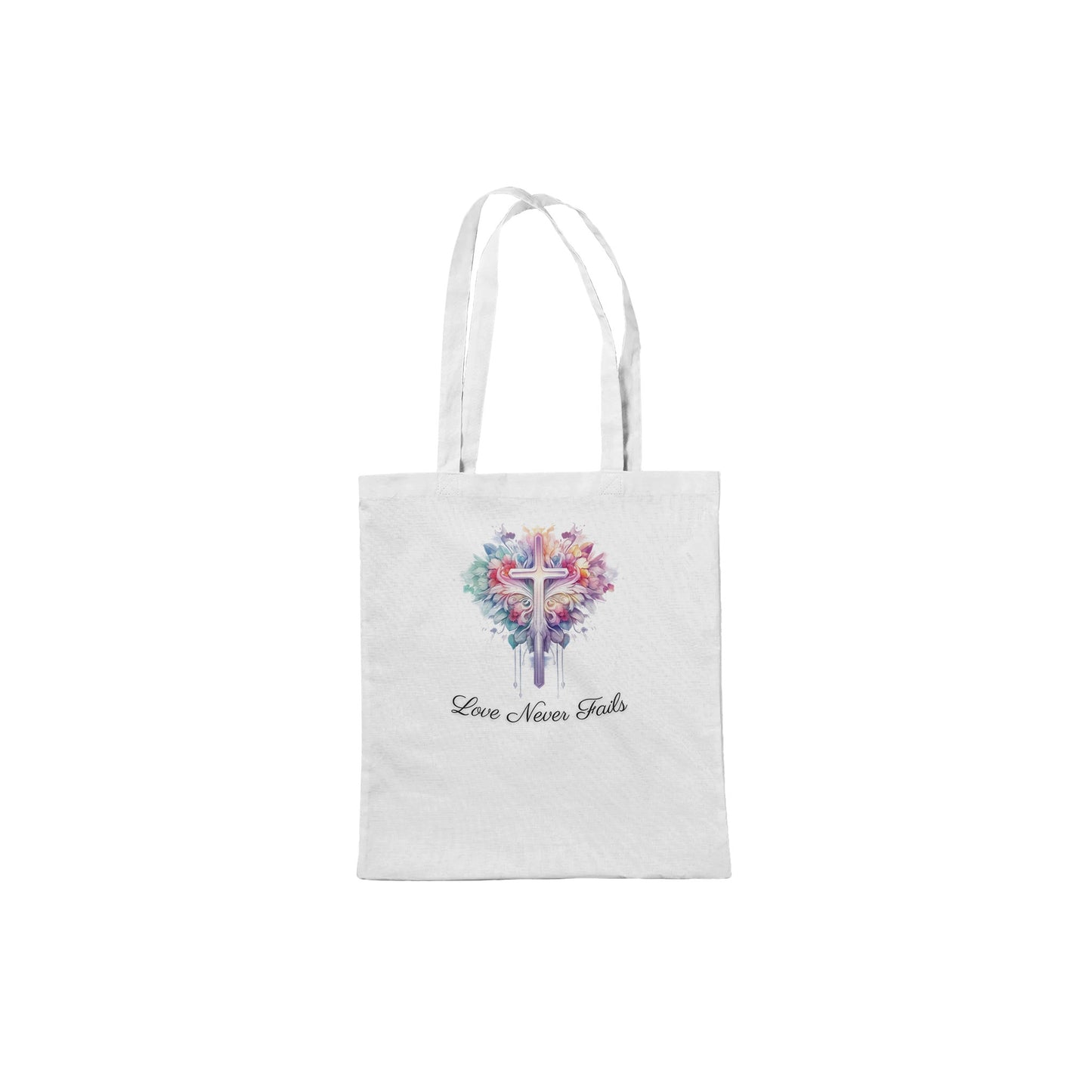 Love Never Fails Tote Bag