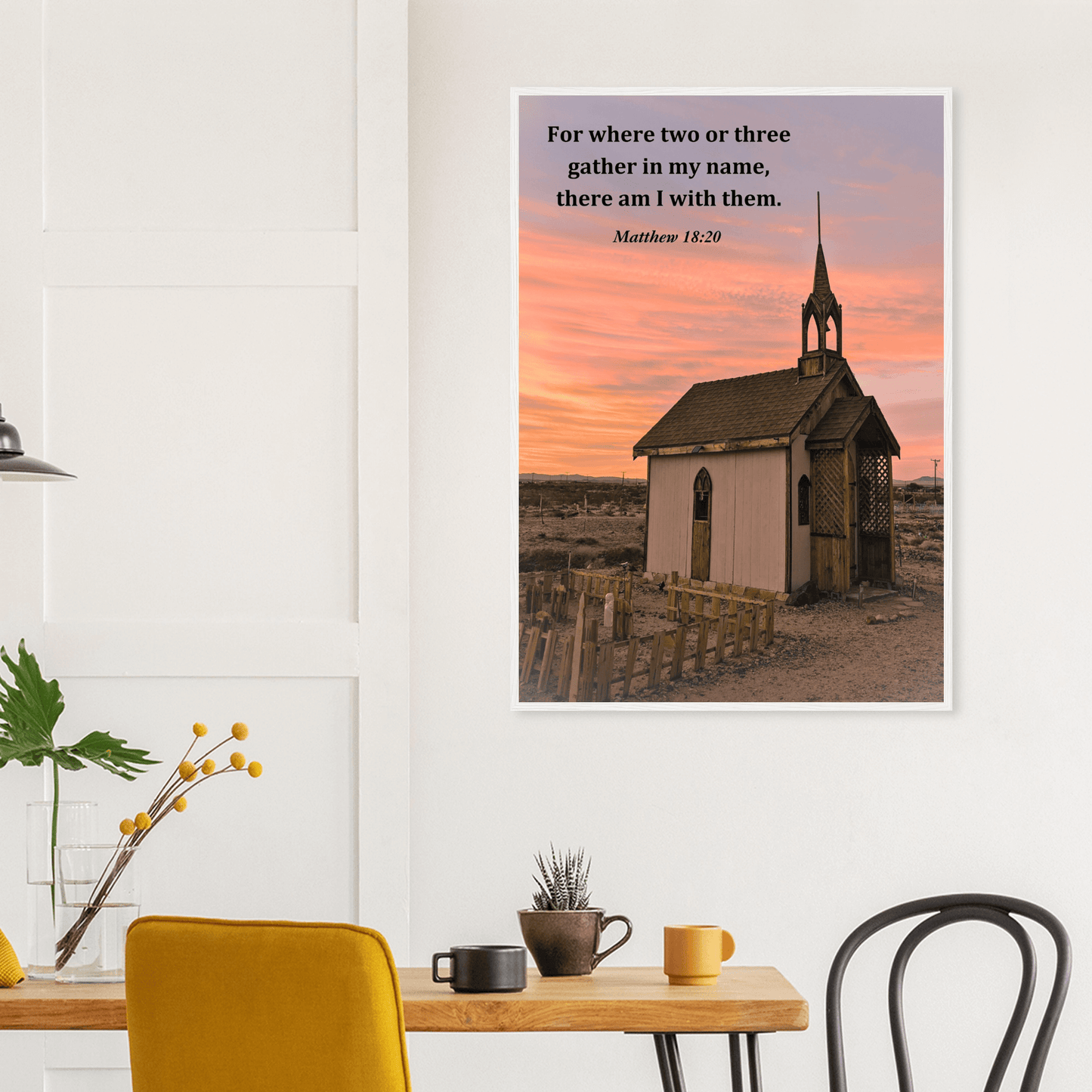 Gather in my Name Framed Print (Matthew 18:20)