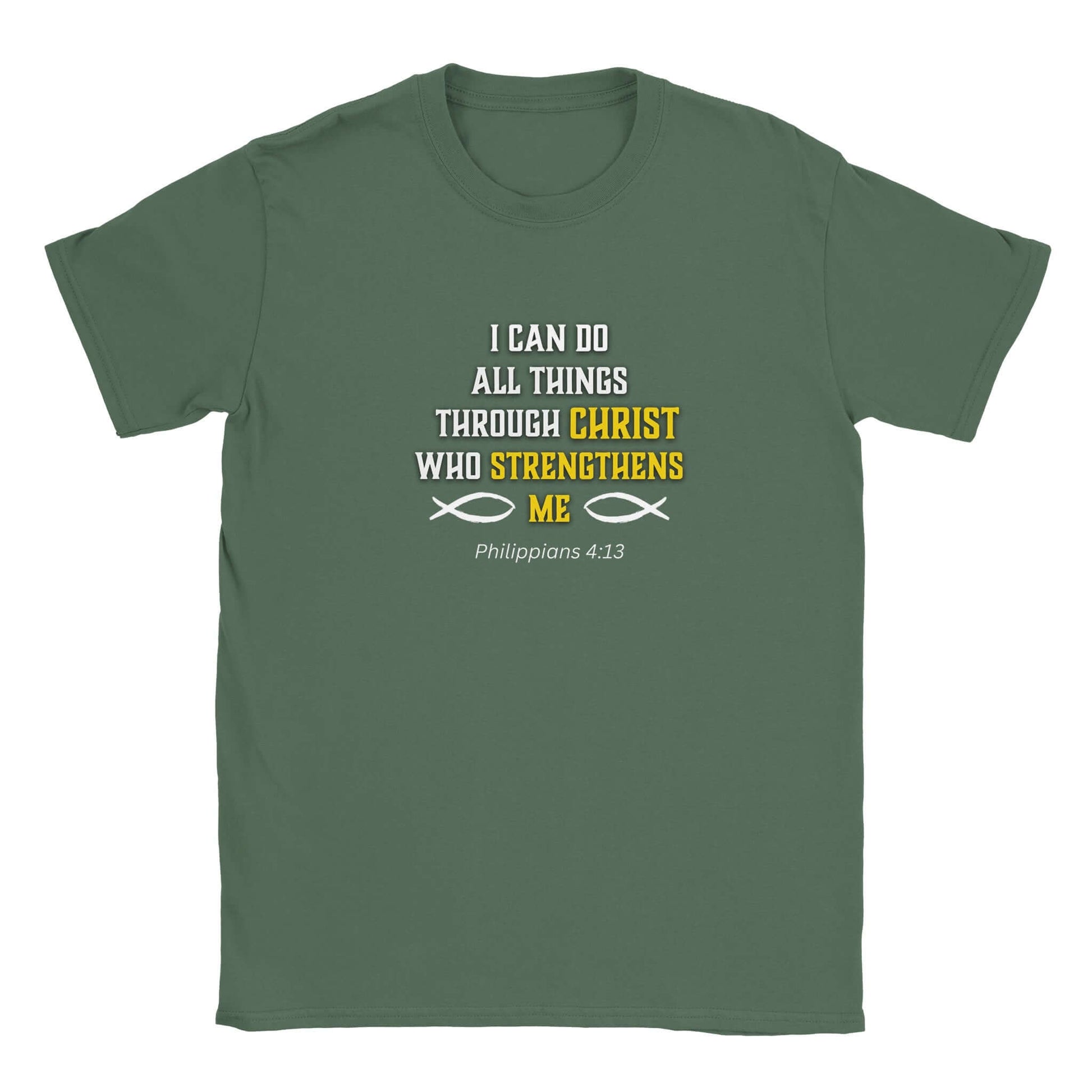 Christ Strengthens Me, Philippians 4:13 T-Shirt - Graceful Smiles