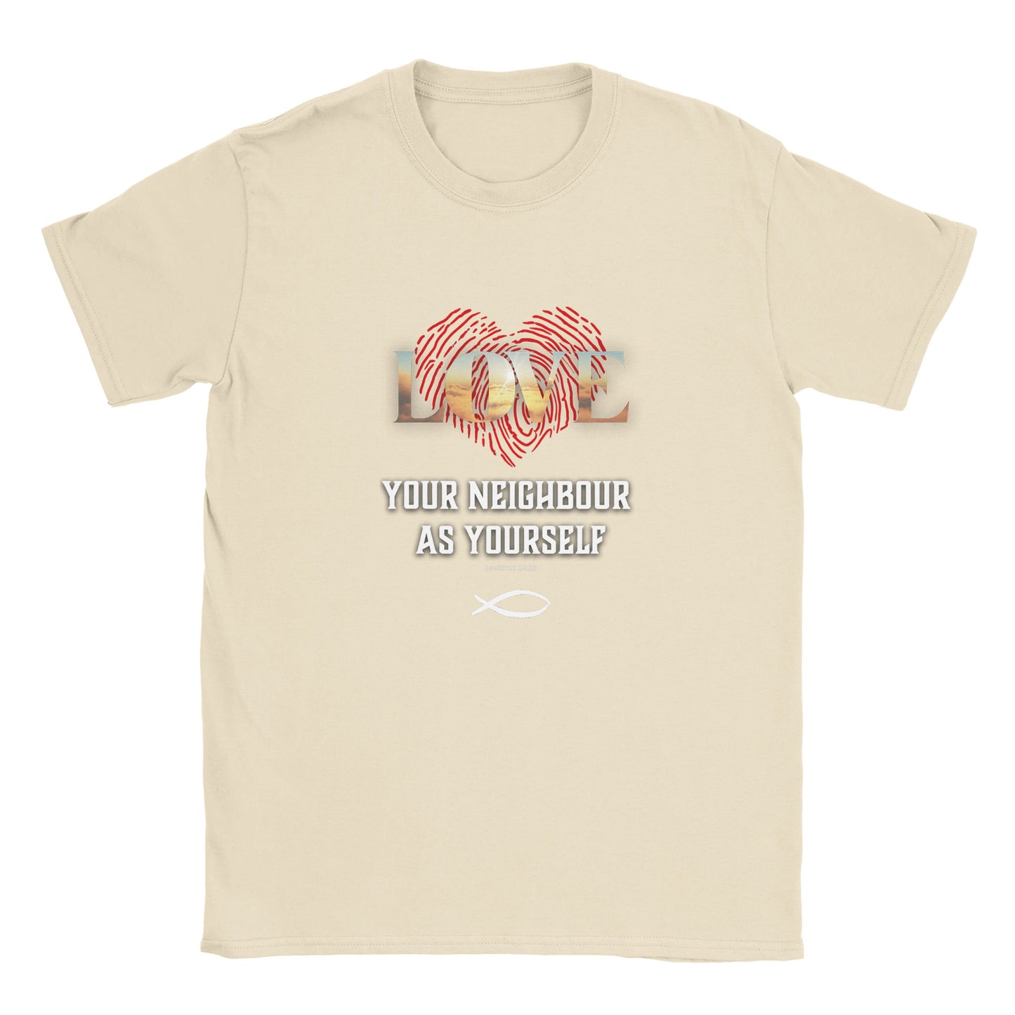 Love Your Neighbour, Leviticus 19:18 T-Shirt - Graceful Smiles