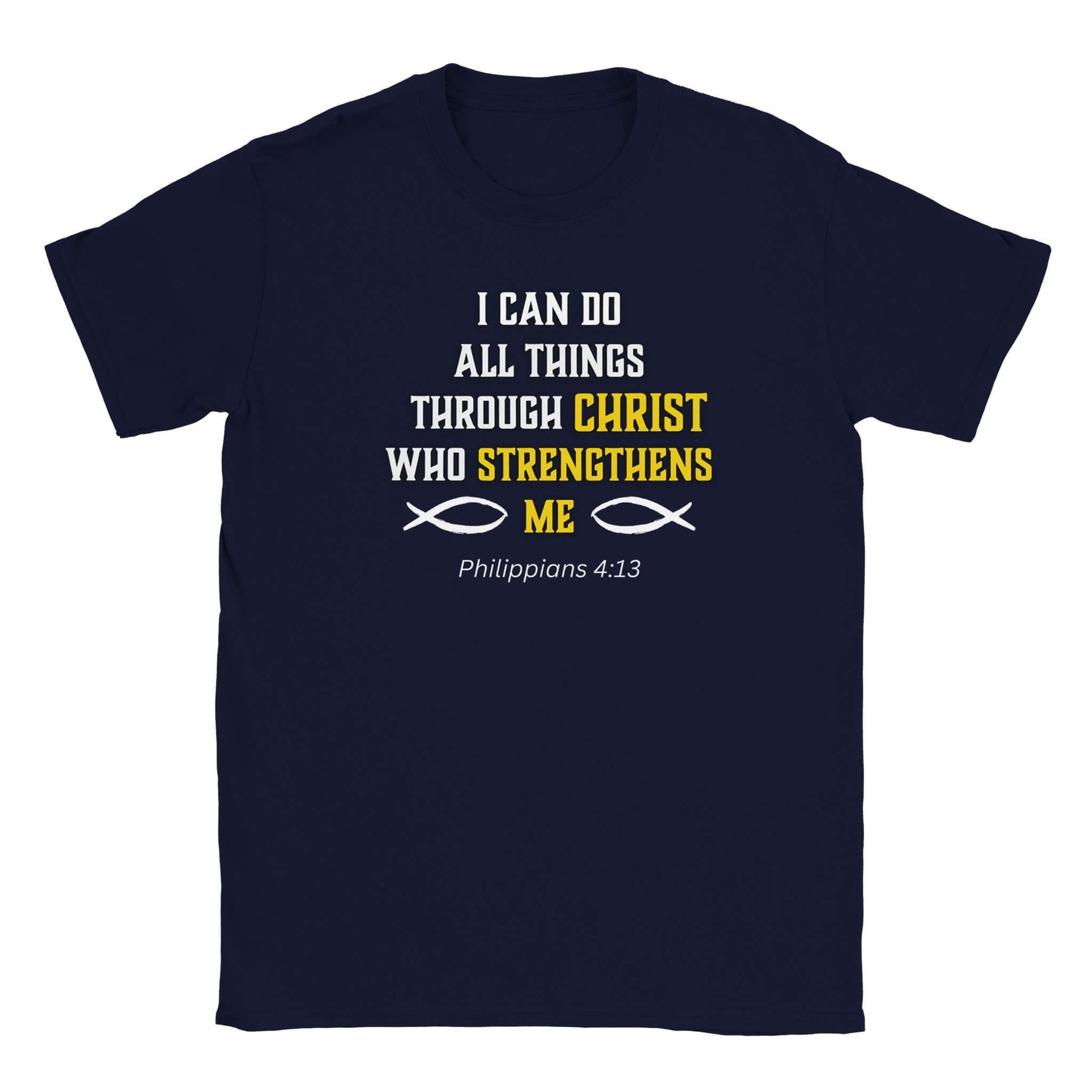 Christ Strengthens Me, Philippians 4:13 T-Shirt - Graceful Smiles