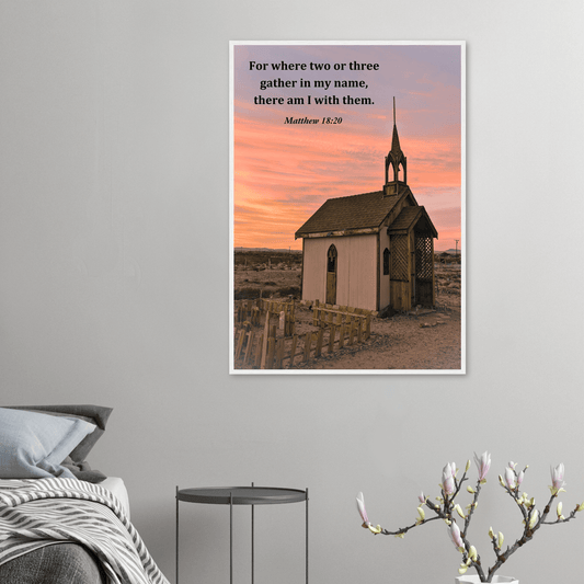 Gather in my Name Framed Print (Matthew 18:20)