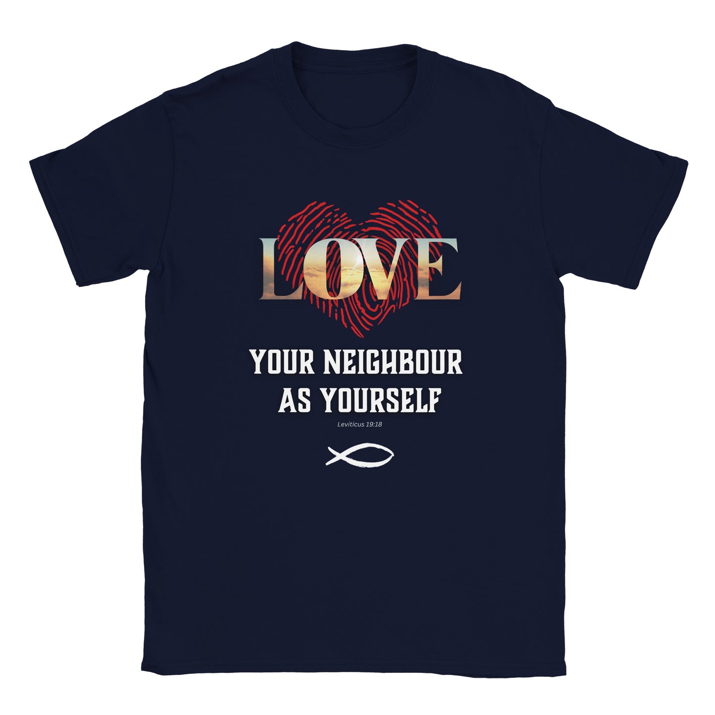 Love Your Neighbour, Leviticus 19:18 T-Shirt - Graceful Smiles