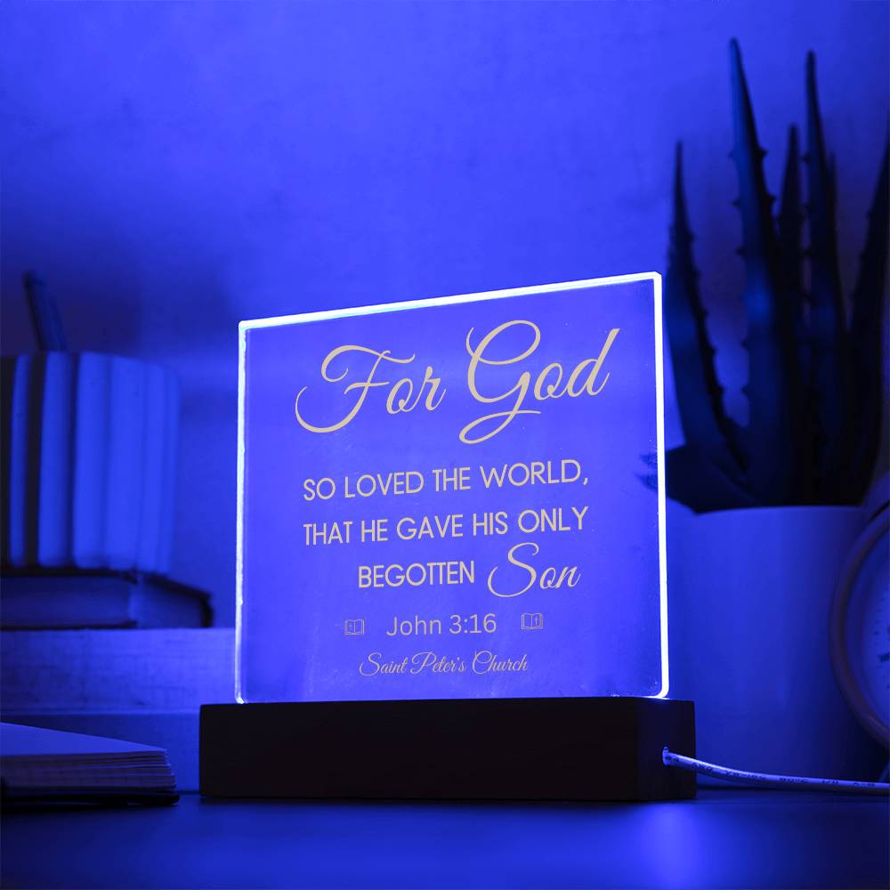 Personal Bible Verse Acrylic Square Plaque