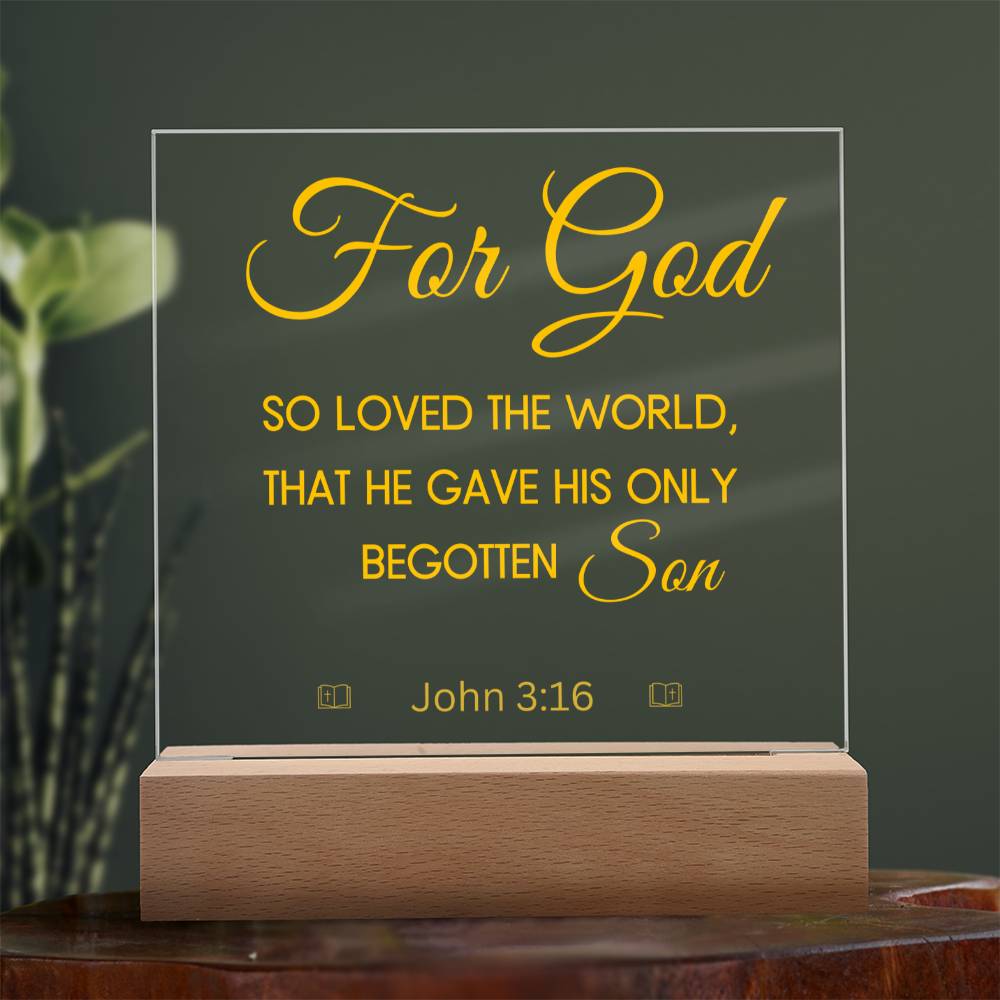 Personal Bible Verse Acrylic Square Plaque