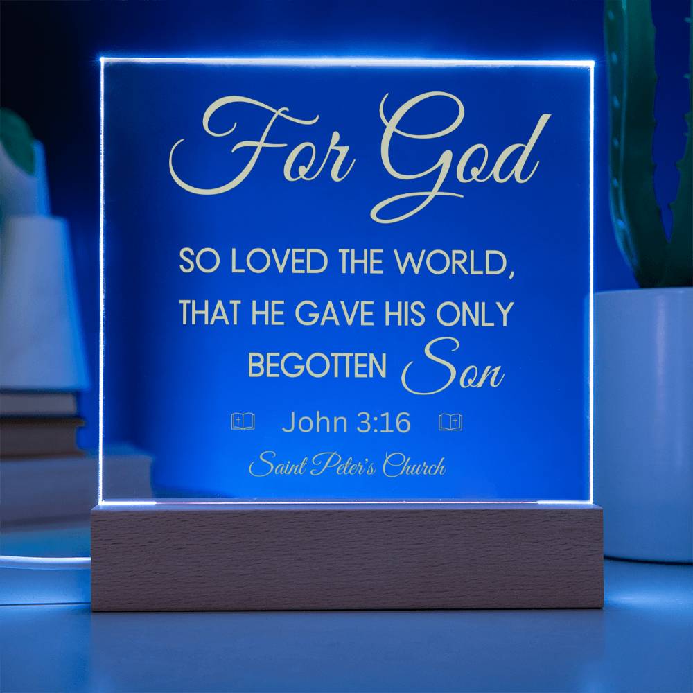 Personal Bible Verse Acrylic Square Plaque