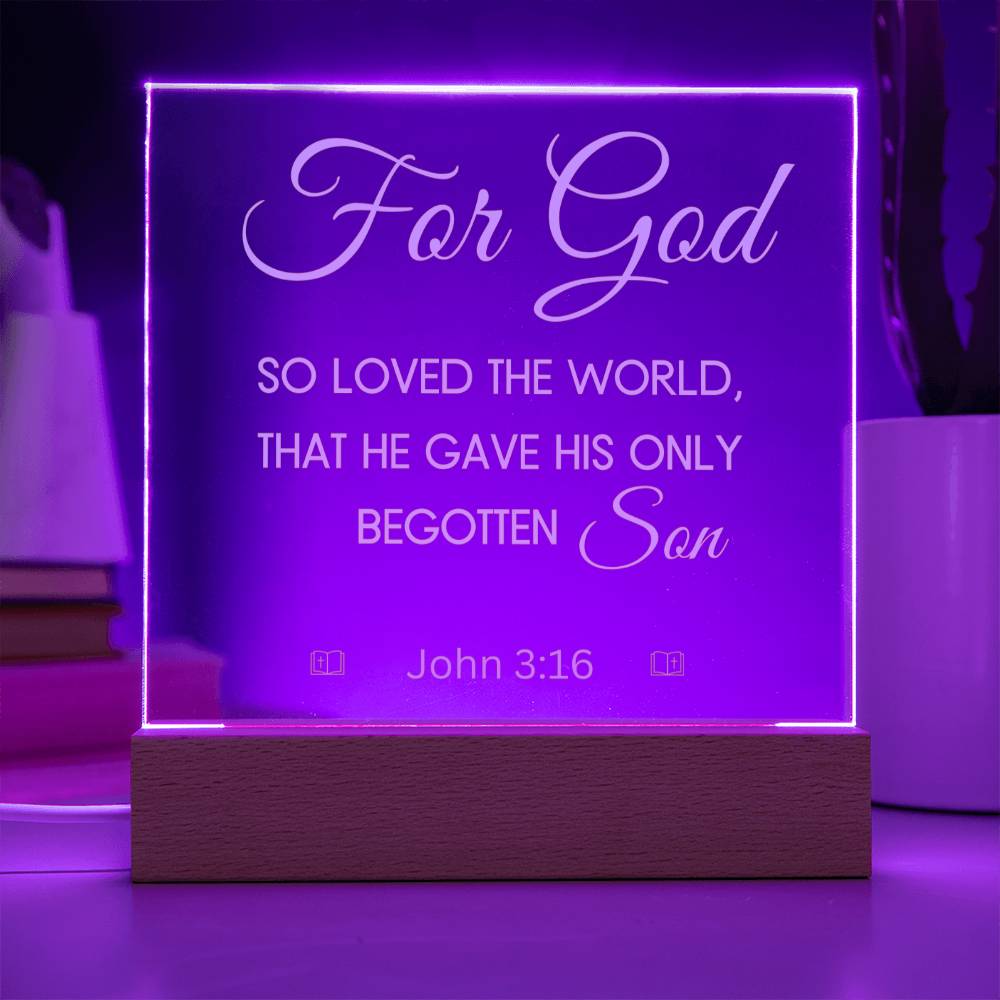 Personal Bible Verse Acrylic Square Plaque